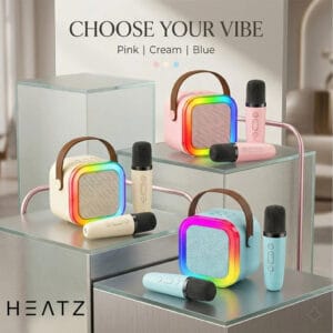 HEATZ  HS1 BLUETOOTH SPEAKER WITH 2 WIRELESS MICROPHONES